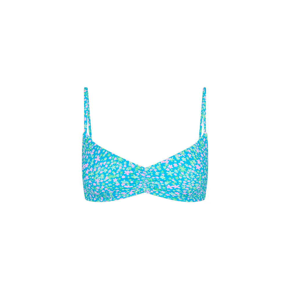 LORSEA  Gathered Mini Crop Bikini Top
