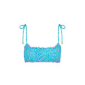 LORSEA  Shirred Crop Tie Bikini Top