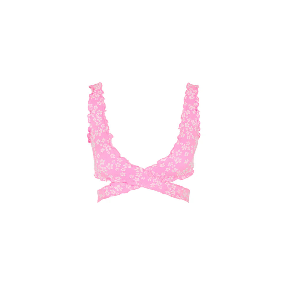LORSEA  Lettuce Edge Wrap Bikini Top
